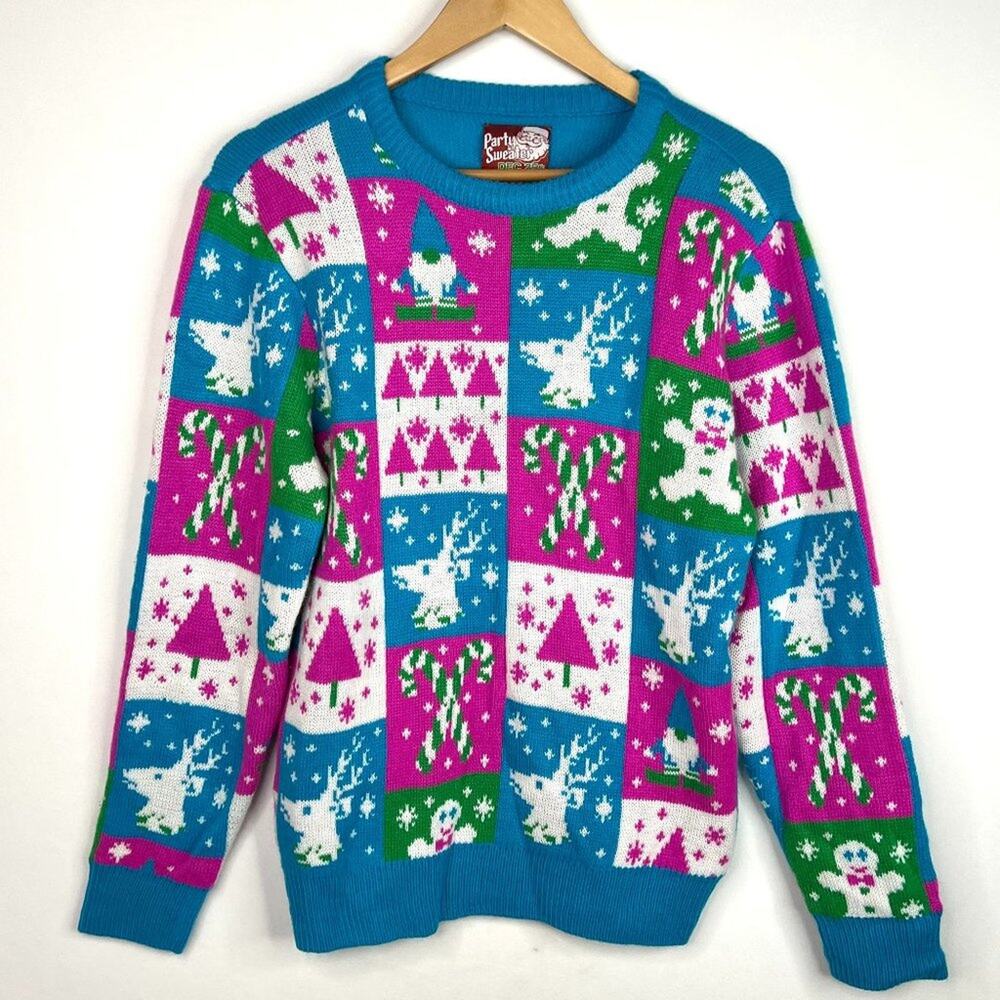 Bright Christmas Party Sweater M